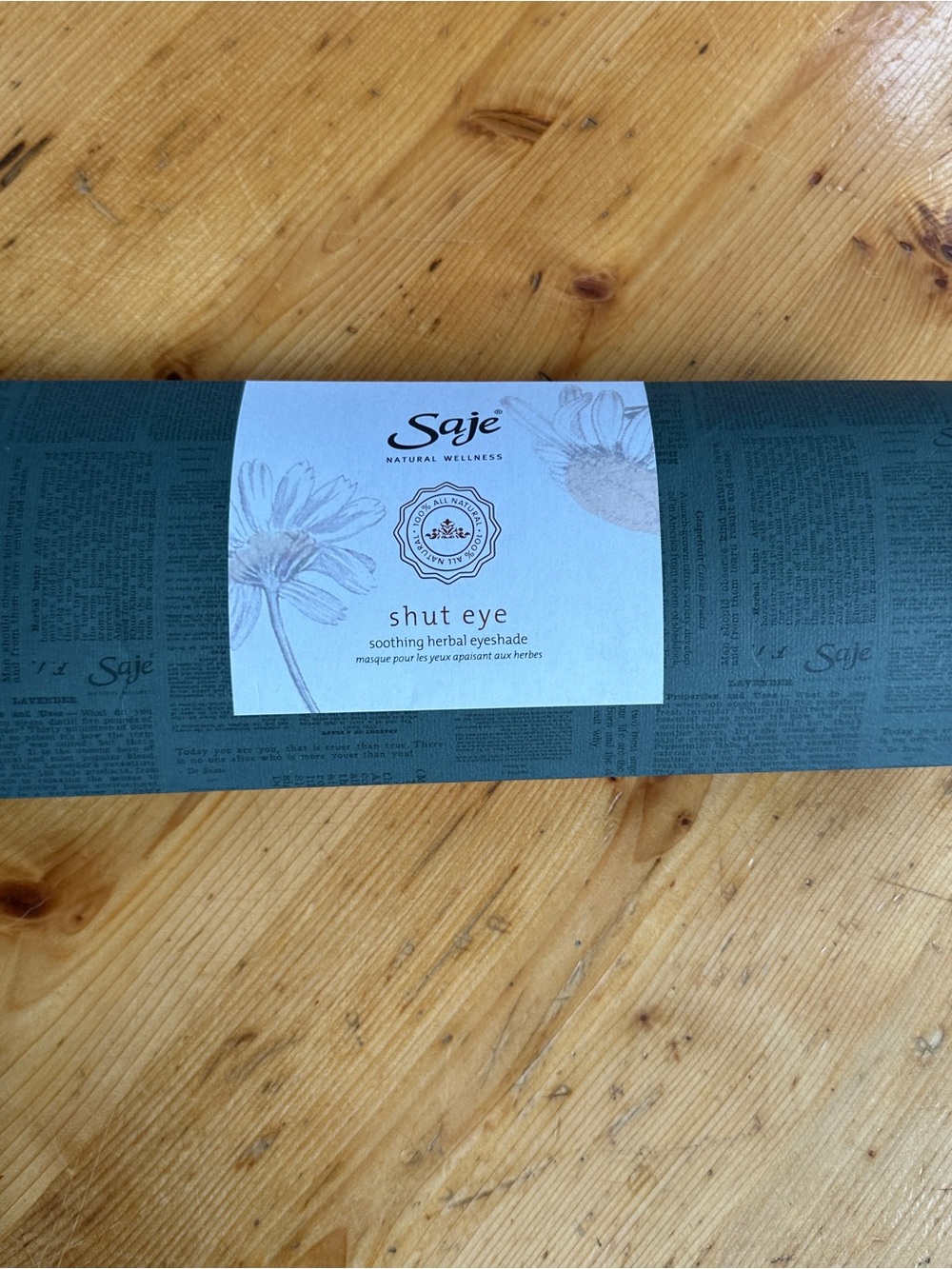 Saje Herbal Sleep Eye Mask - Sage Green